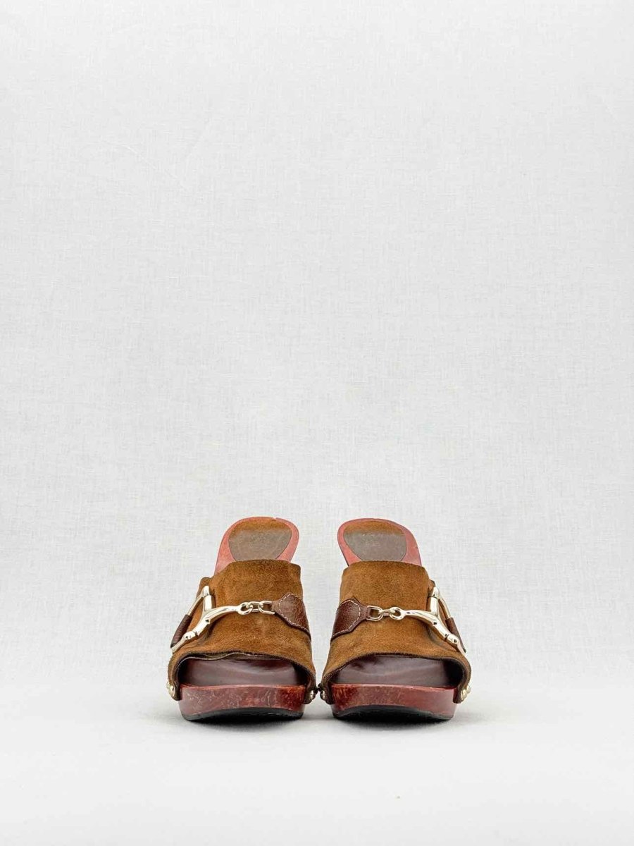 Pre - loved GUCCI Brown Size EU 40.5 Heeled Sandals at Reems Closet