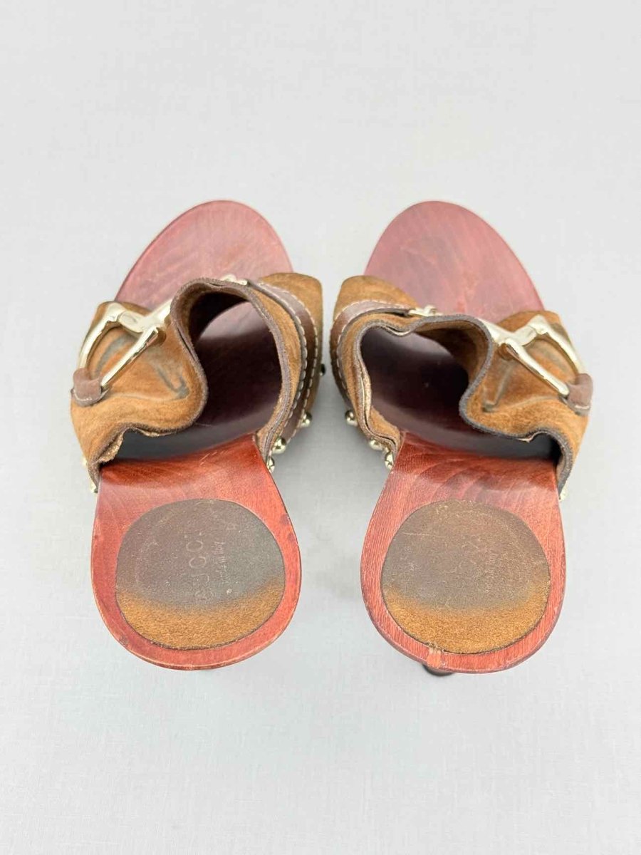Pre - loved GUCCI Brown Size EU 40.5 Heeled Sandals at Reems Closet