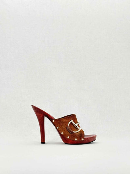 Pre - loved GUCCI Brown Size EU 40.5 Heeled Sandals at Reems Closet