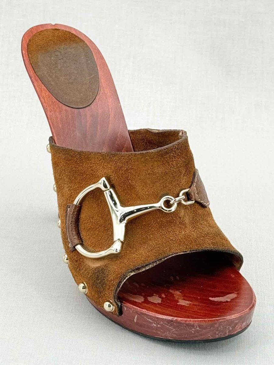 Pre - loved GUCCI Brown Size EU 40.5 Heeled Sandals at Reems Closet