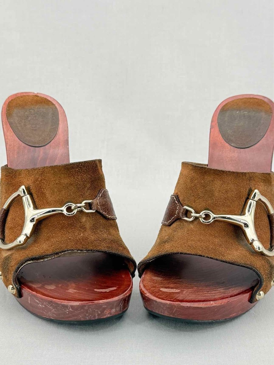 Pre - loved GUCCI Brown Size EU 40.5 Heeled Sandals at Reems Closet