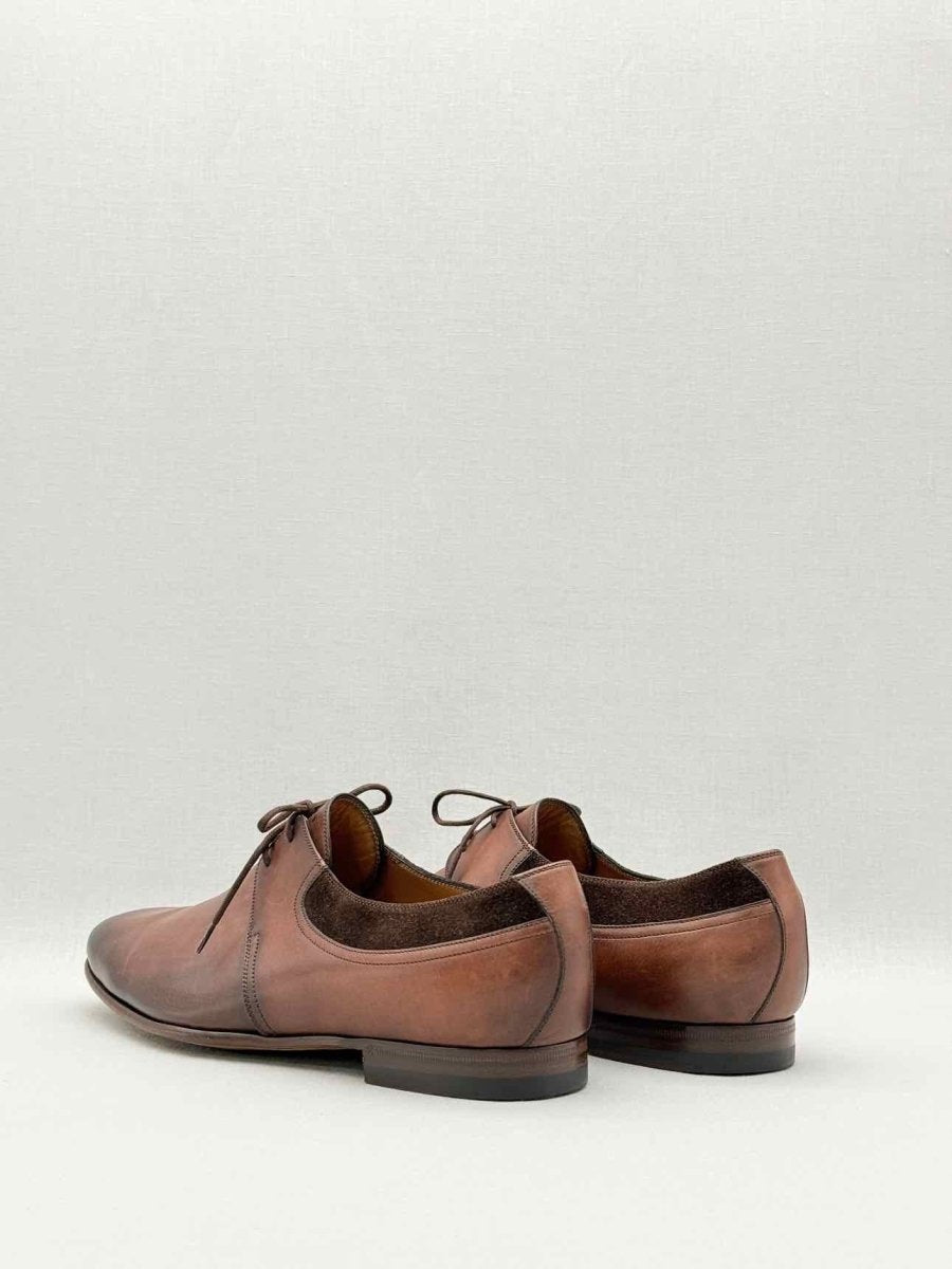 Pre-loved GUCCI Brown Suede Trim Size EU 41.5 Oxfords at Reems Closet