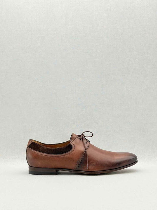 Pre-loved GUCCI Brown Suede Trim Size EU 41.5 Oxfords at Reems Closet