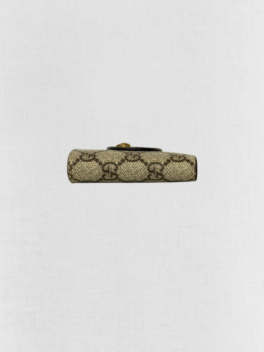 GUCCI Brown & Yellow GG Supreme Tiger Wallet - Reems Closet