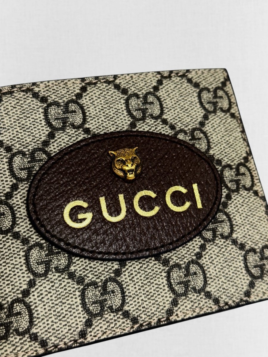 GUCCI \"yellow brown\"レザー Wallet Pochet Bi-color GG Marmont zip key pouch in yellow and brown leather