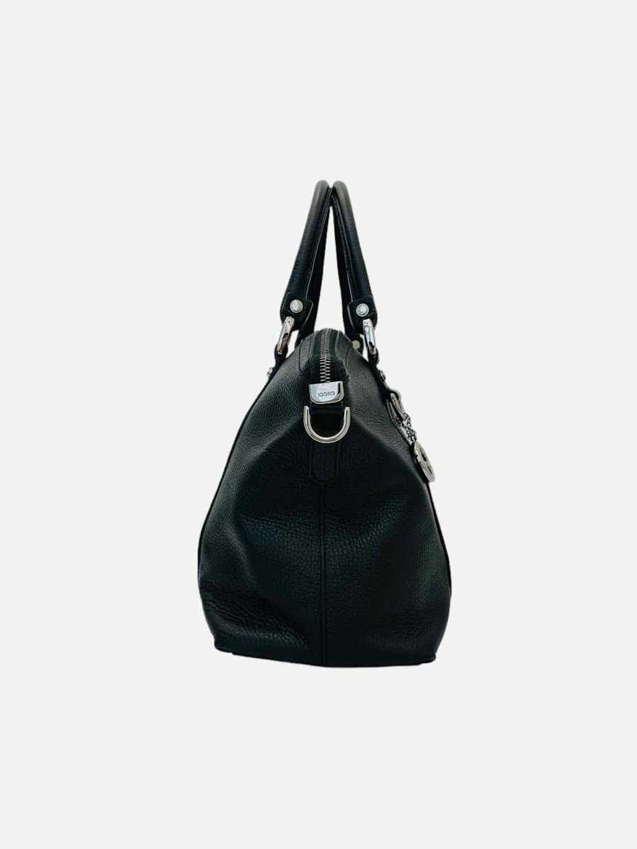 Pre - loved GUCCI Classic Black Top Handle at Reems Closet