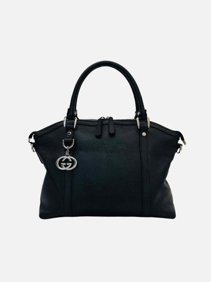 Pre - loved GUCCI Classic Black Top Handle at Reems Closet