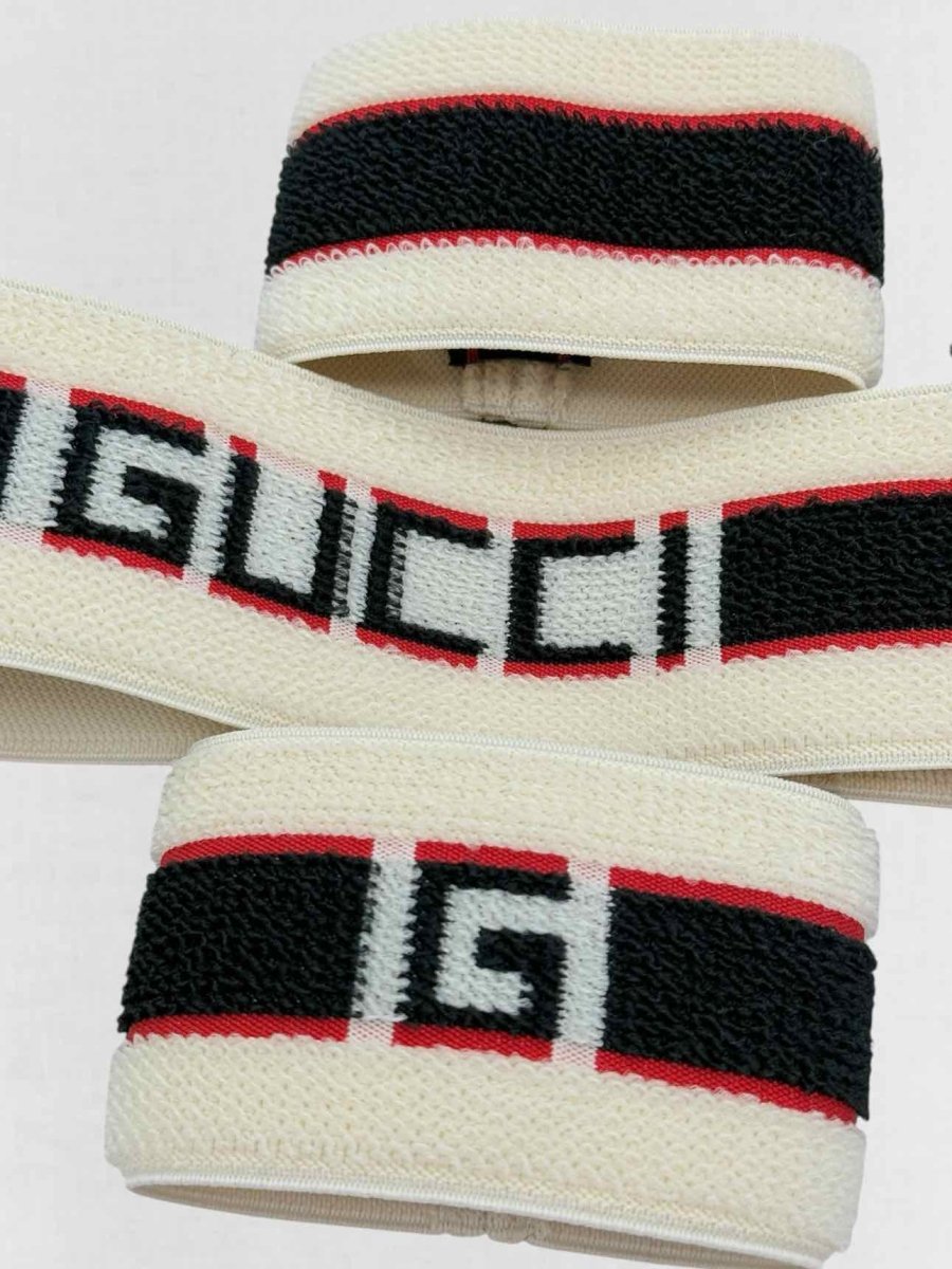 Pre-loved GUCCI Cream & Black Headband & Wrist Cuffs at Reems Closet