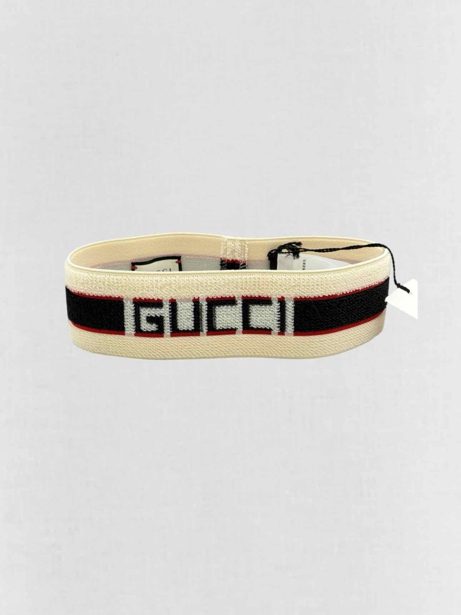 Pre-loved GUCCI Cream & Black Headband & Wrist Cuffs at Reems Closet