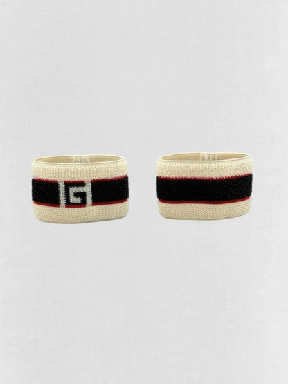 Pre-loved GUCCI Cream & Black Headband & Wrist Cuffs at Reems Closet
