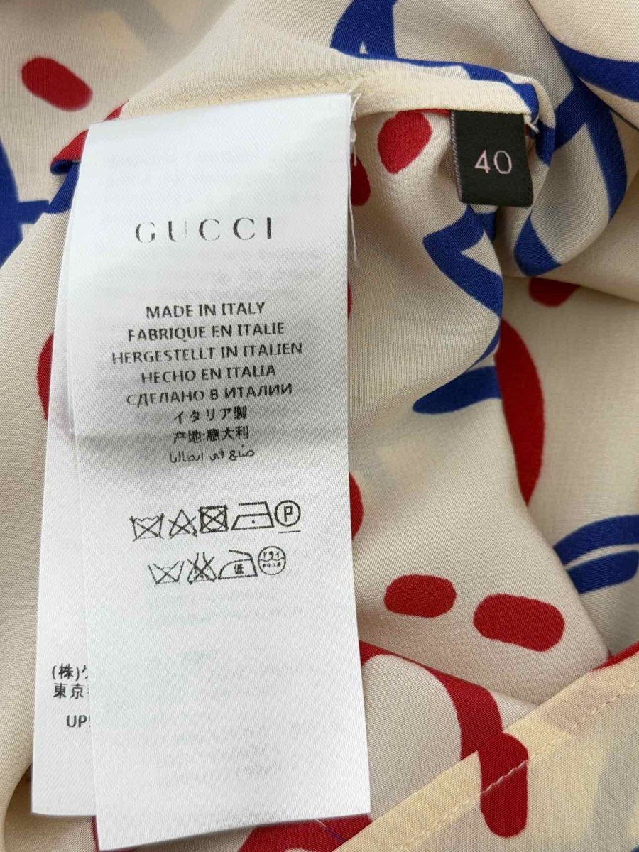 Pre - loved GUCCI Cream Multicolor Printed Size US 2 Outfit Set at Reems Closet