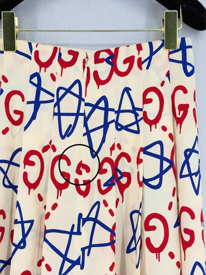 Pre - loved GUCCI Cream Multicolor Printed Size US 2 Outfit Set at Reems Closet