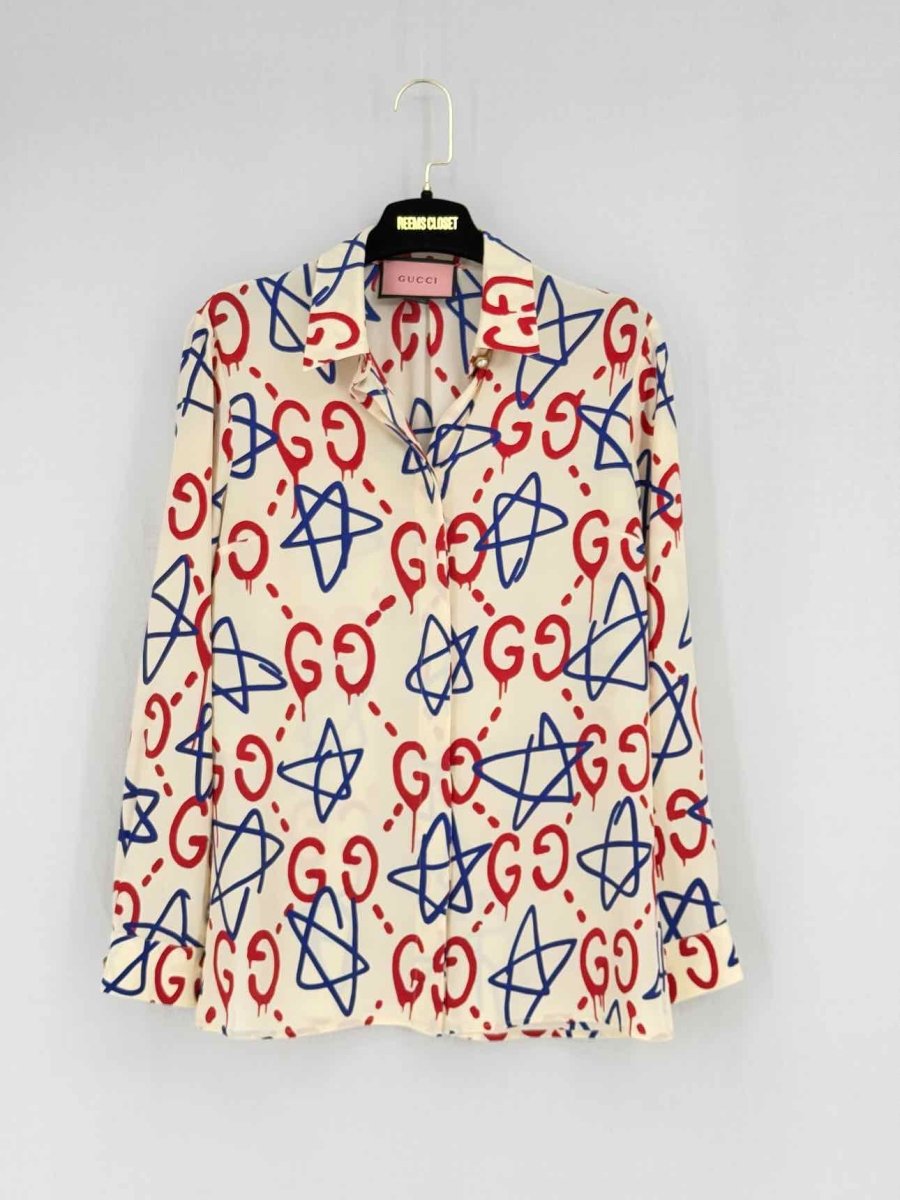 Pre - loved GUCCI Cream Multicolor Printed Size US 2 Outfit Set at Reems Closet