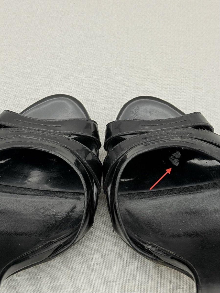 Pre - loved GUCCI Debra Black Size EU 38.5 Heeled Sandals at Reems Closet