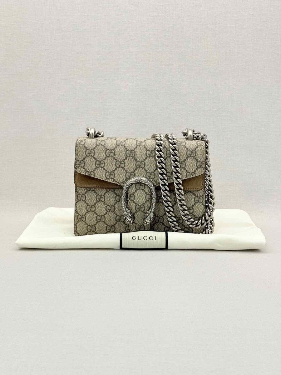 Pre-loved GUCCI Dionysus Beige & Brown Shoulder Bag at Reems Closet