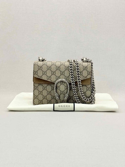 Pre-loved GUCCI Dionysus Beige & Brown Shoulder Bag at Reems Closet