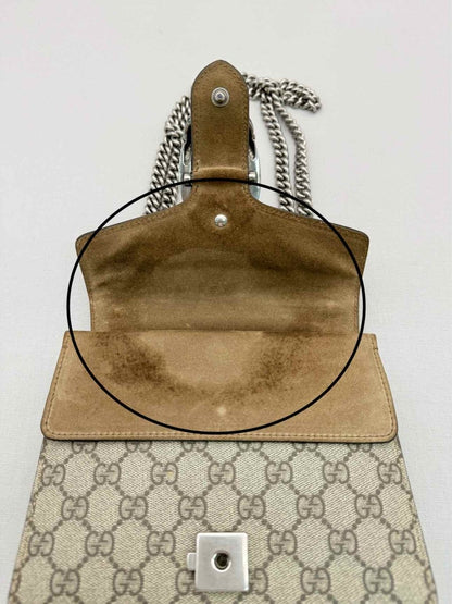 Pre-loved GUCCI Dionysus Beige & Brown Shoulder Bag at Reems Closet