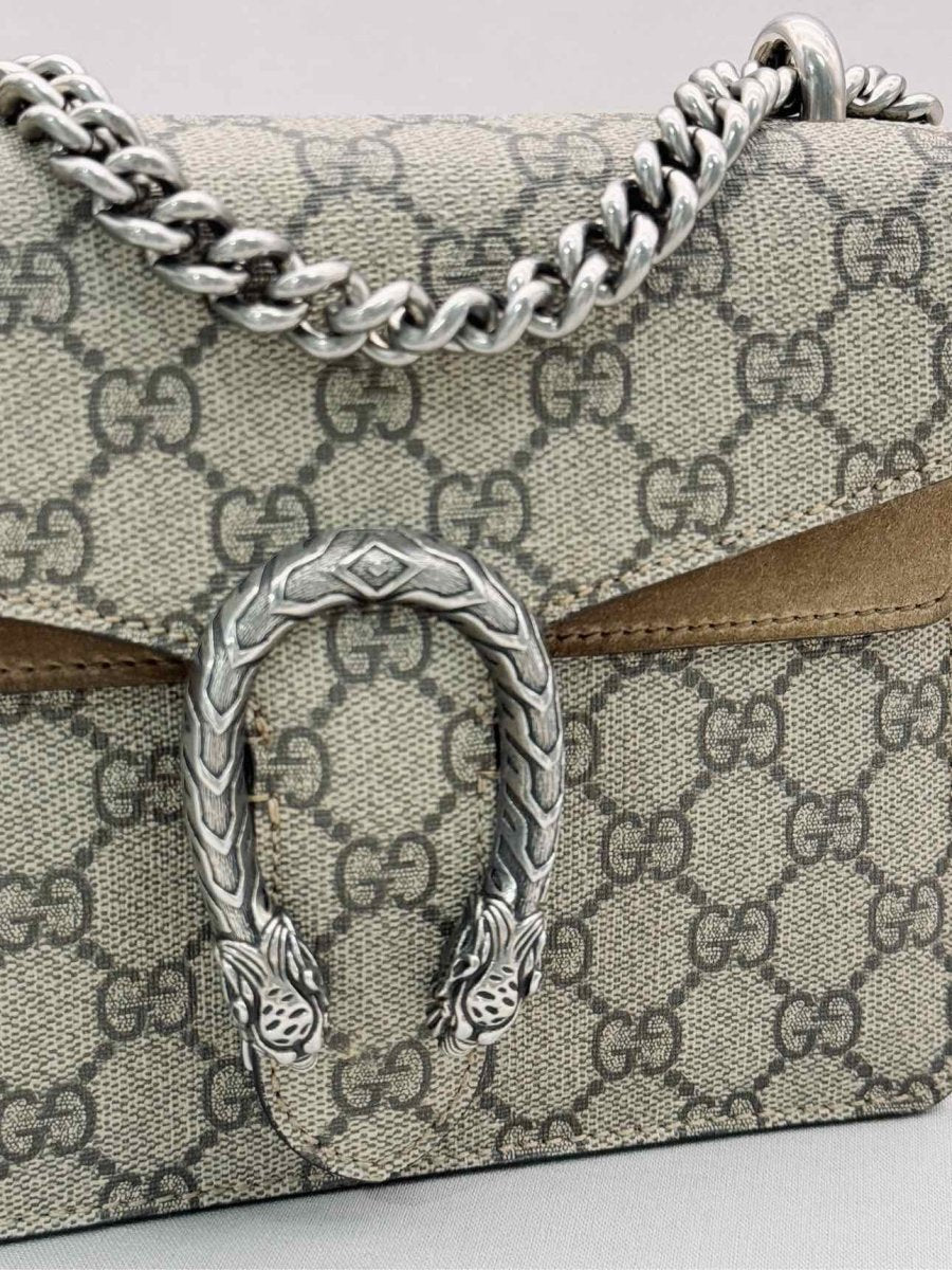 Pre-loved GUCCI Dionysus Beige & Brown Shoulder Bag at Reems Closet