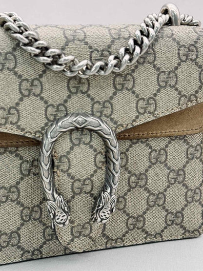 Pre-loved GUCCI Dionysus Beige & Brown Shoulder Bag at Reems Closet