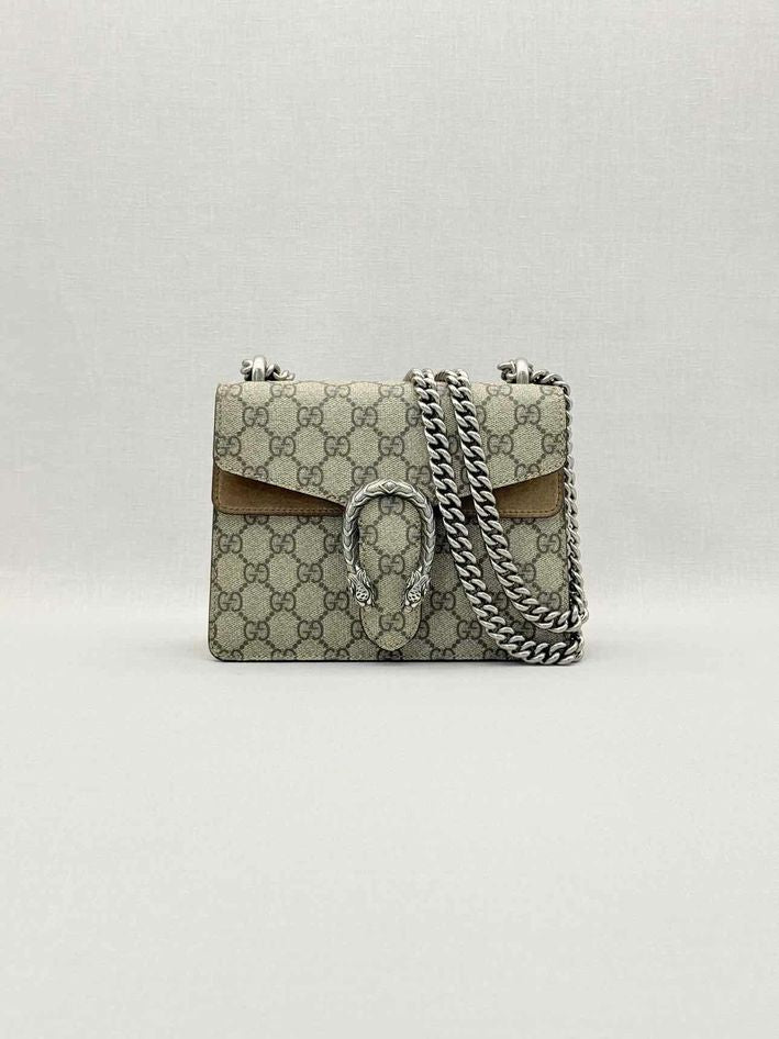 Pre-loved GUCCI Dionysus Beige & Brown Shoulder Bag at Reems Closet