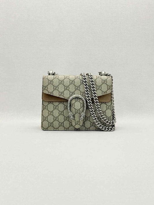 Pre-loved GUCCI Dionysus Beige & Brown Shoulder Bag at Reems Closet