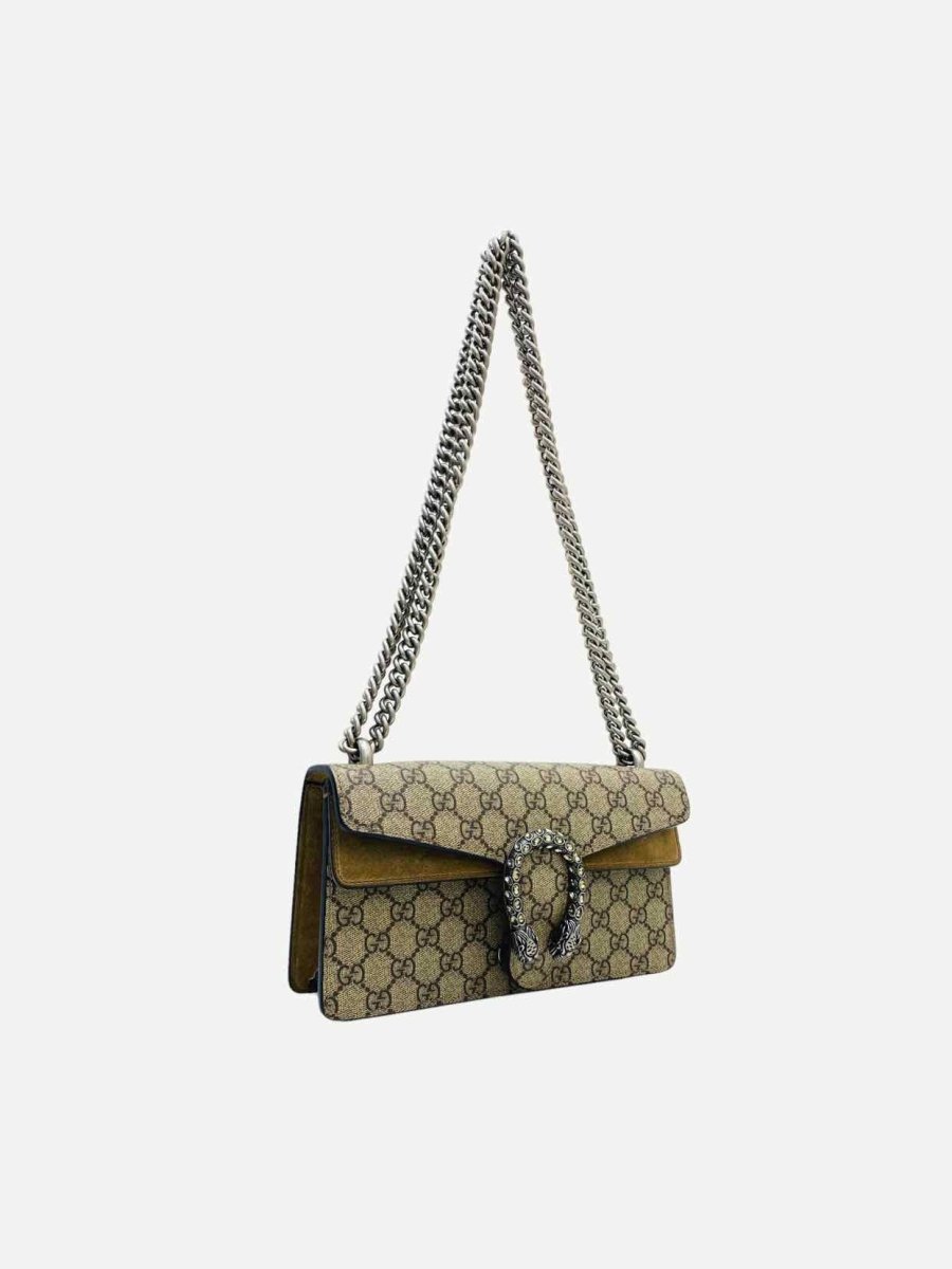 Pre - loved GUCCI Dionysus Beige GG Embossed Shoulder Bag at Reems Closet