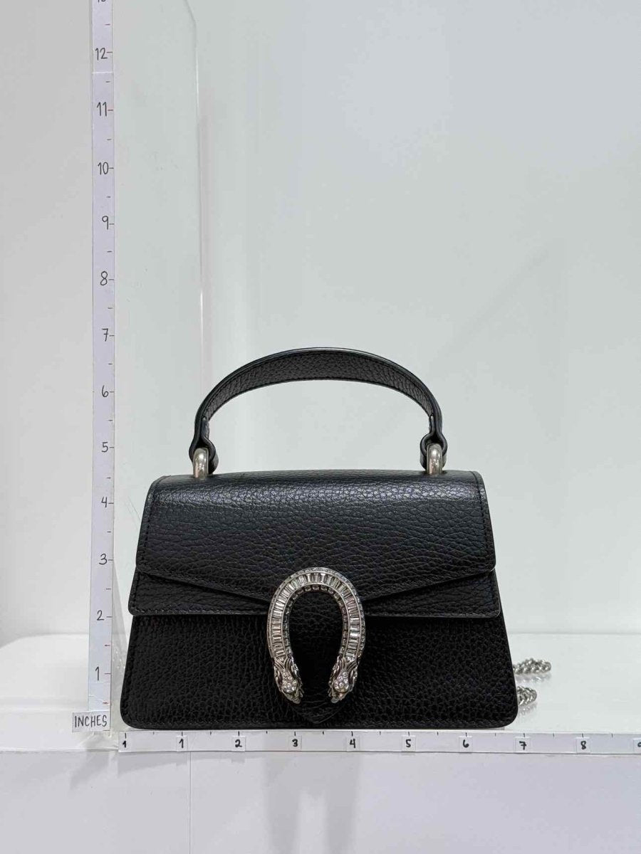 Pre-loved GUCCI Dionysus Black Top Handle at Reems Closet