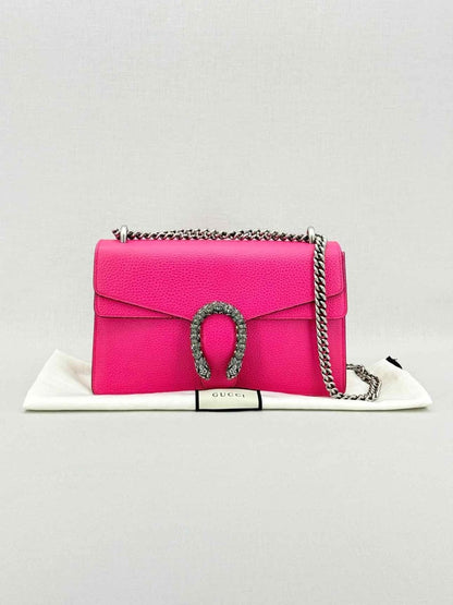 Pre - loved GUCCI Dionysus Fuchsia Shoulder Bag at Reems Closet
