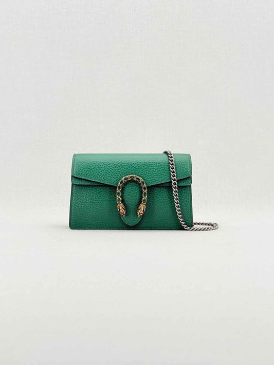 Pre - loved GUCCI Dionysus Green Crossbody at Reems Closet