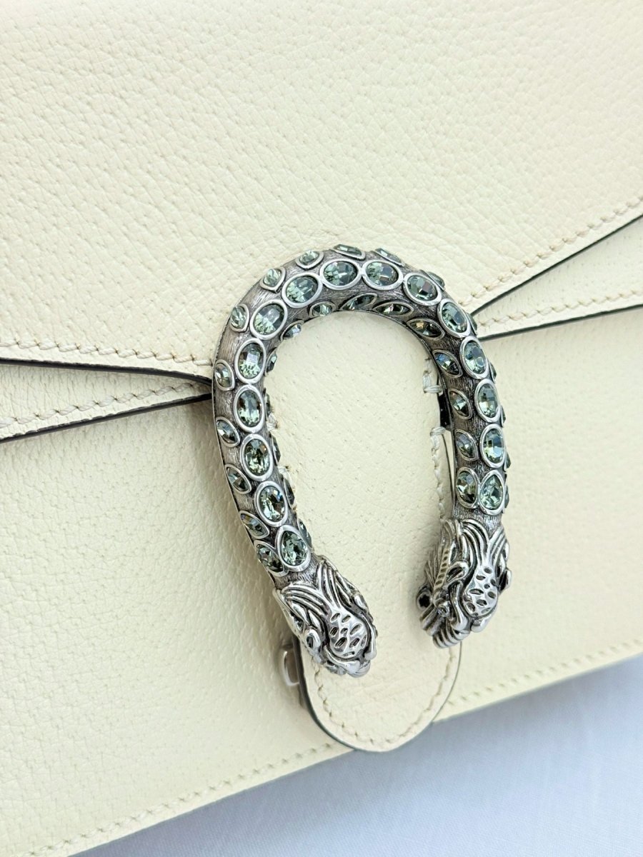 Pre - loved GUCCI Dionysus White Shoulder Bag at Reems Closet
