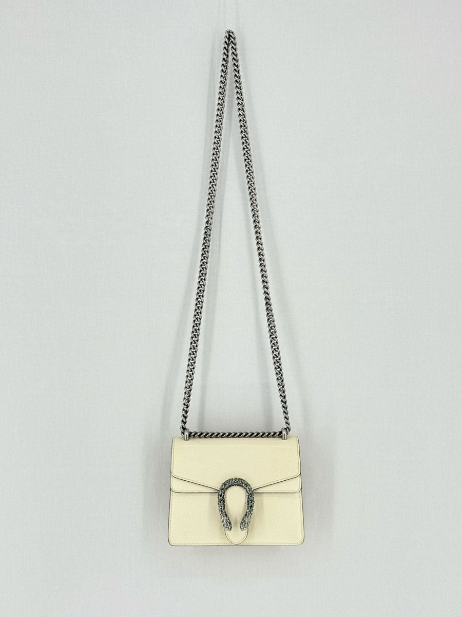 Pre - loved GUCCI Dionysus White Shoulder Bag at Reems Closet