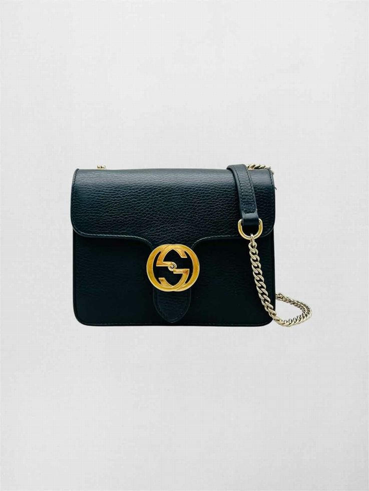 Pre-loved GUCCI Dollar Black Crossbody at Reems Closet