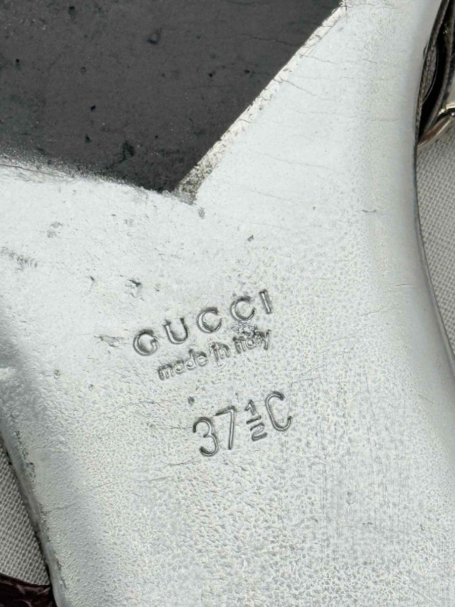 Pre - loved GUCCI Double G Black Size EU 37.5 Sandals at Reems Closet