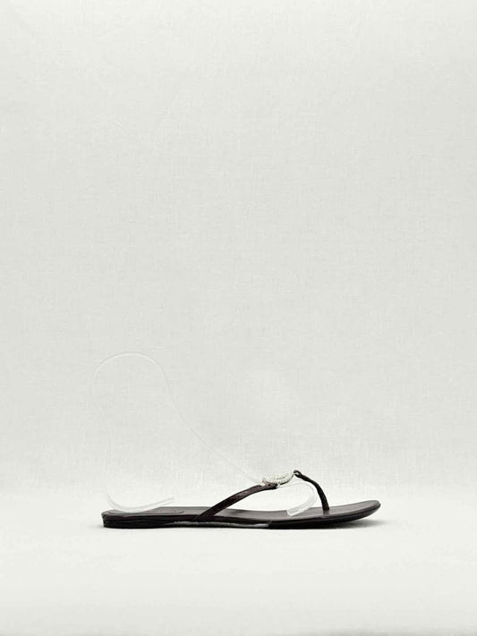 Pre - loved GUCCI Double G Black Size EU 37.5 Sandals at Reems Closet