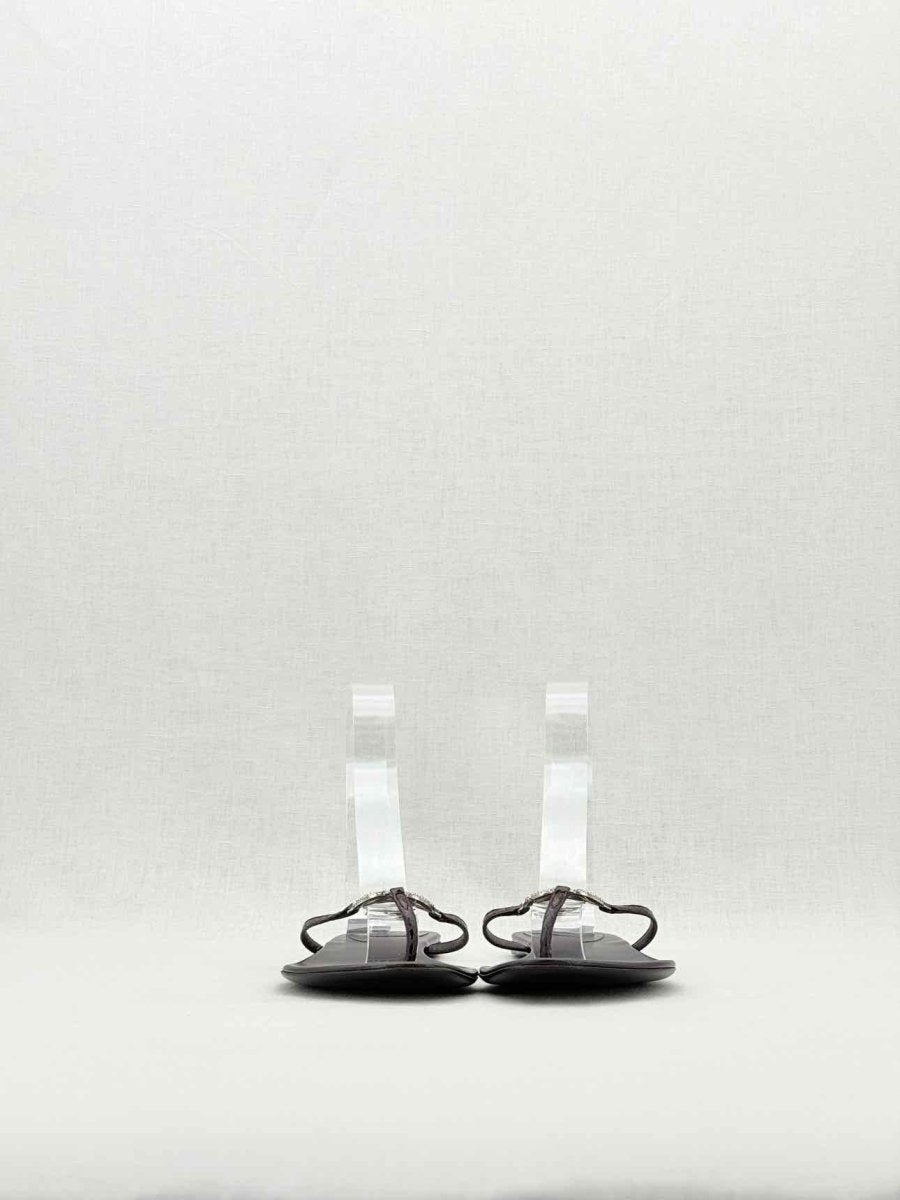 Pre - loved GUCCI Double G Black Size EU 37.5 Sandals at Reems Closet