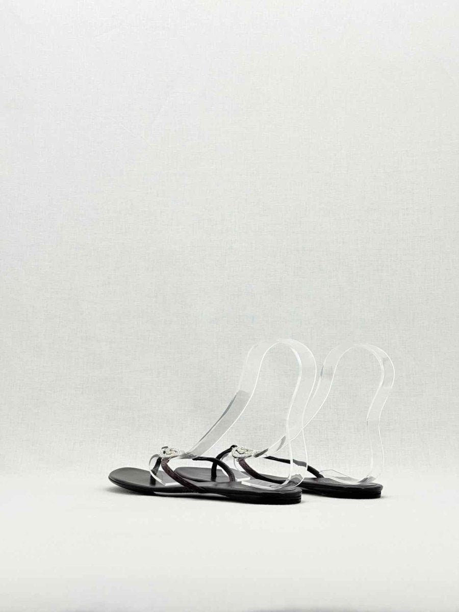 Pre - loved GUCCI Double G Black Size EU 37.5 Sandals at Reems Closet