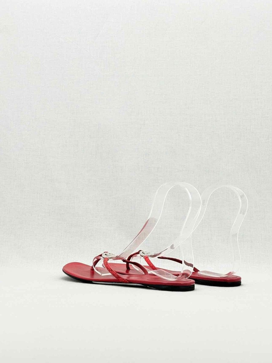 Pre - loved GUCCI Double G Red Size EU 38.5 Flats at Reems Closet