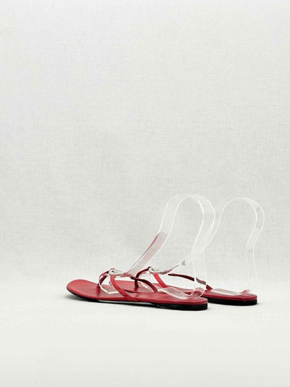 Pre - loved GUCCI Double G Red Size EU 38.5 Flats at Reems Closet