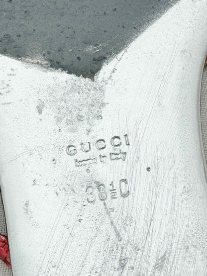 Pre - loved GUCCI Double G Red Size EU 38.5 Flats at Reems Closet