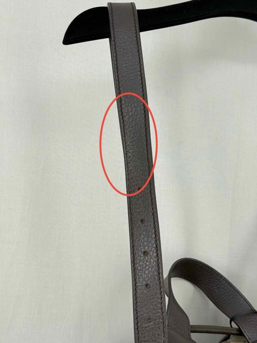 Pre - loved GUCCI Drawstring Brown GG Backpack at Reems Closet