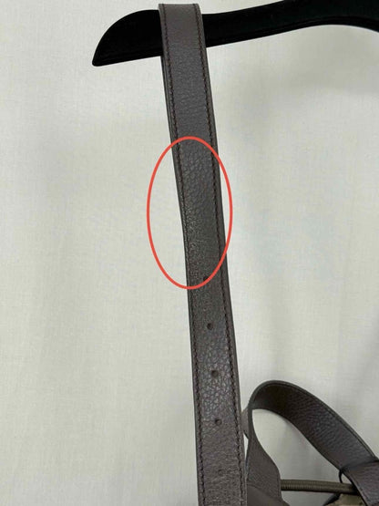 Pre - loved GUCCI Drawstring Brown GG Backpack at Reems Closet