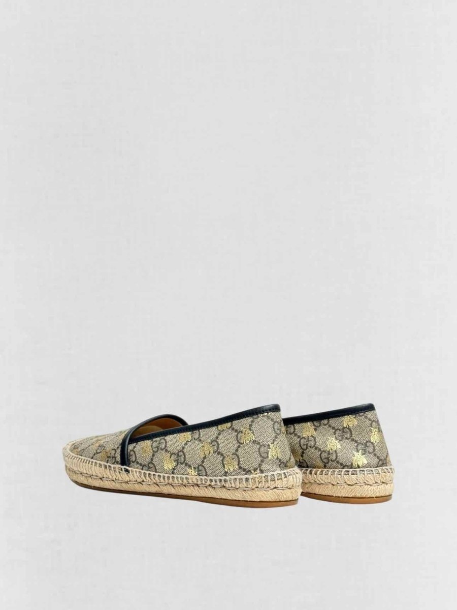 Pre - loved GUCCI Espadrille Beige & Brown Size EU 36 Flats at Reems Closet