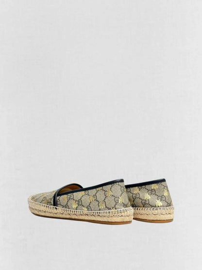 Pre - loved GUCCI Espadrille Beige & Brown Size EU 36 Flats at Reems Closet