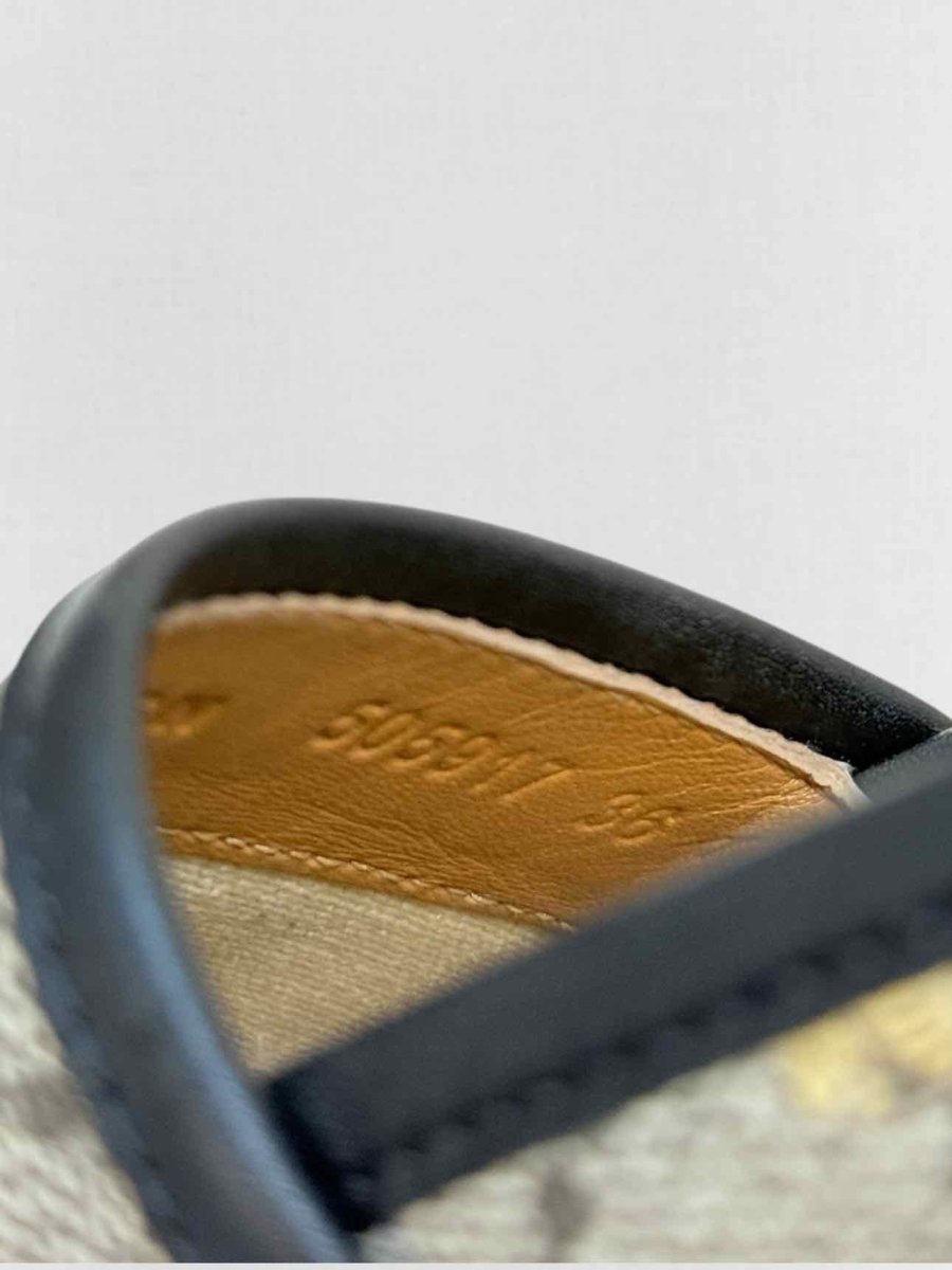 Pre - loved GUCCI Espadrille Beige & Brown Size EU 36 Flats at Reems Closet