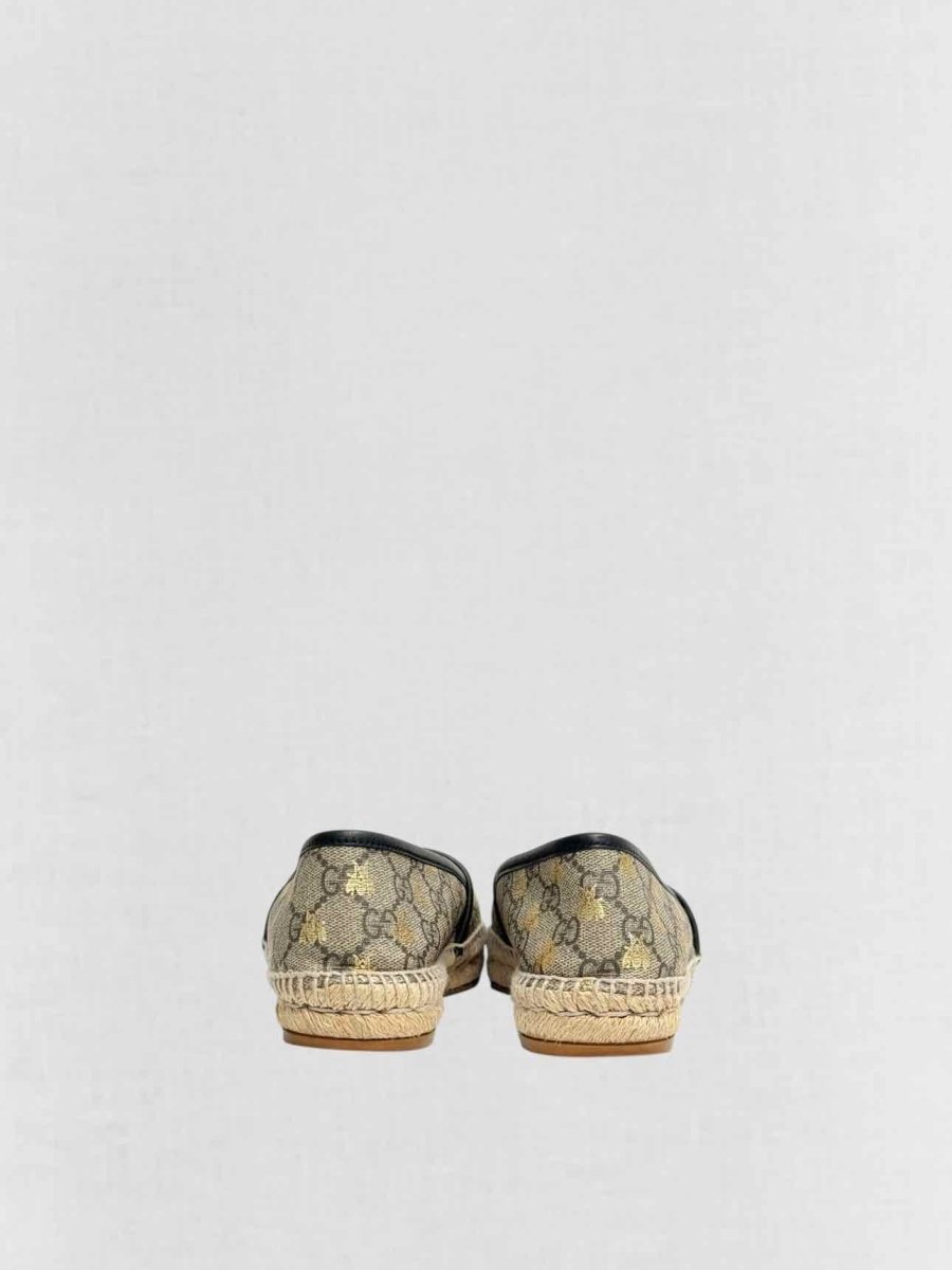 Pre - loved GUCCI Espadrille Beige & Brown Size EU 36 Flats at Reems Closet