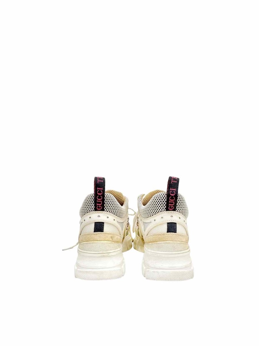 Pre - loved GUCCI Flashtrek White Sneakers at Reems Closet