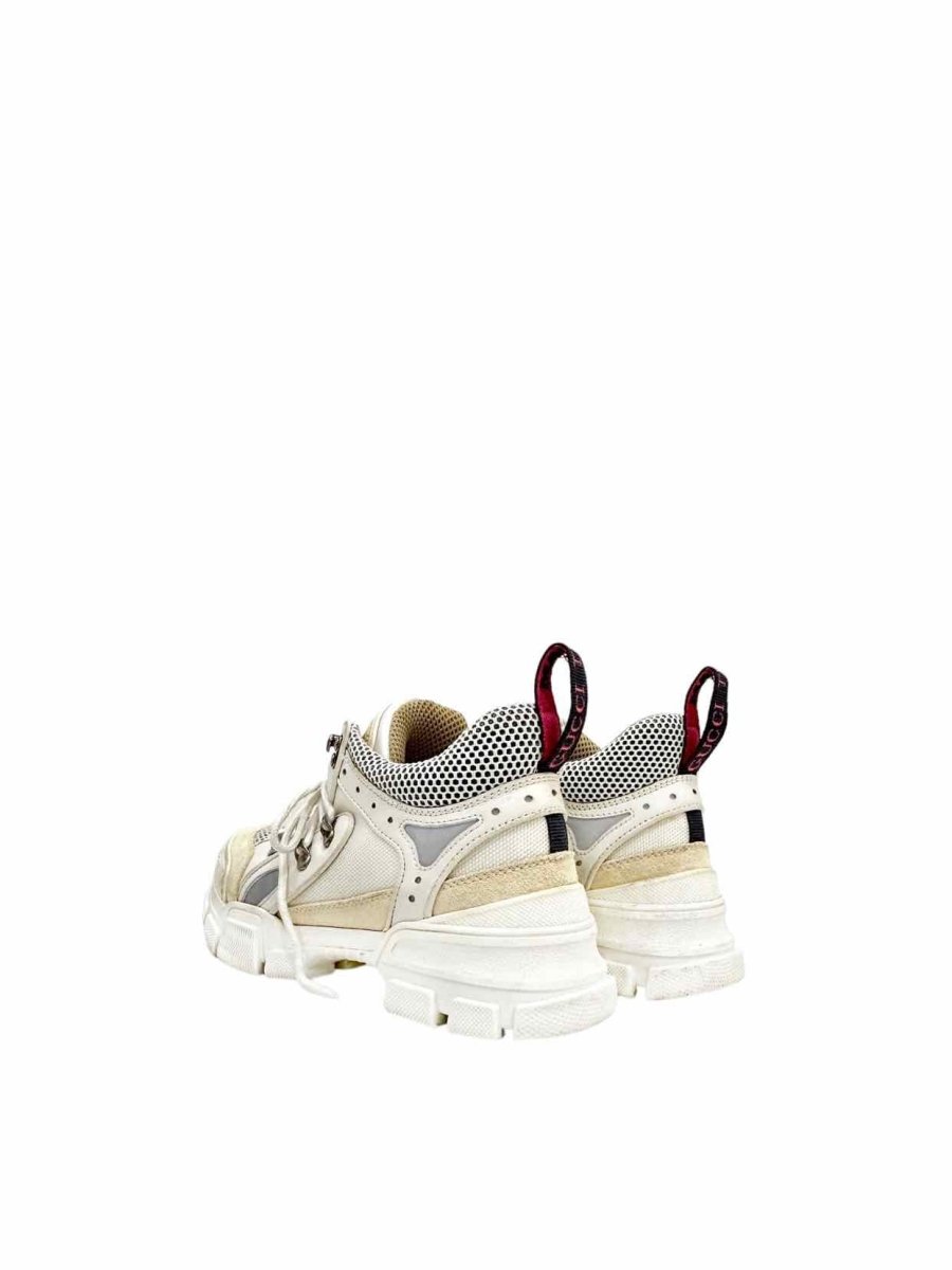 Pre - loved GUCCI Flashtrek White Sneakers at Reems Closet