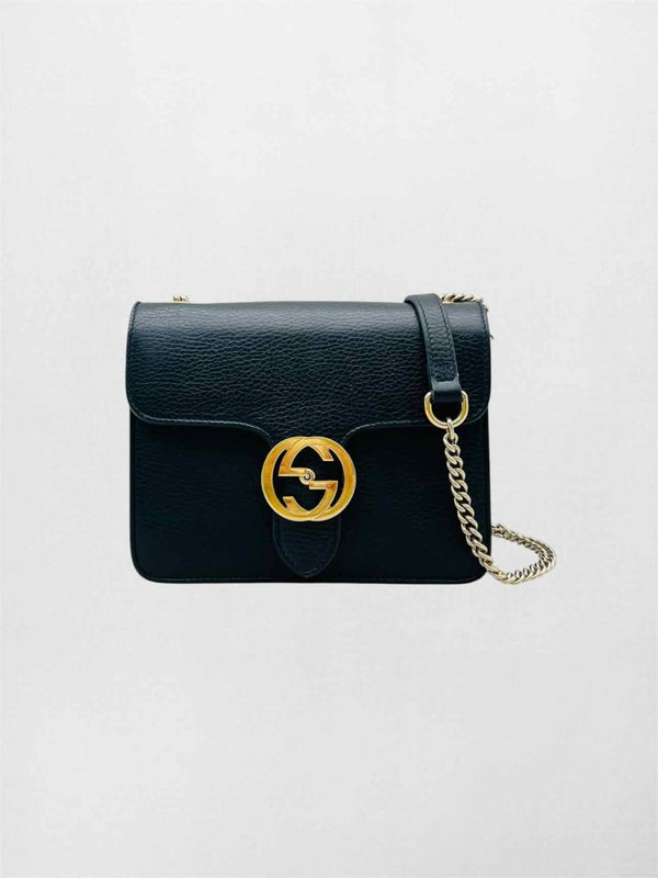 Pre-loved GUCCI GG Black Crossbody at Reems Closet