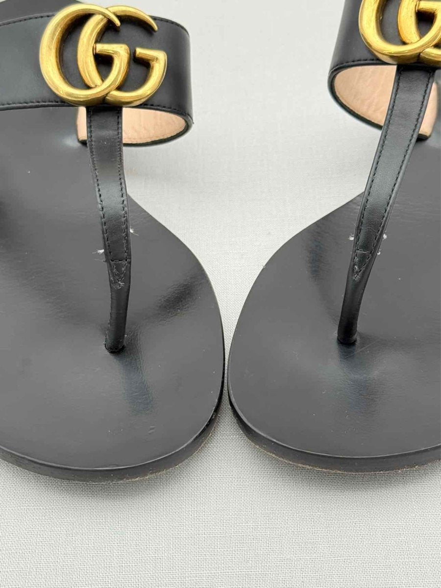 Pre - loved GUCCI GG Black Size EU 37.5 Flats at Reems Closet