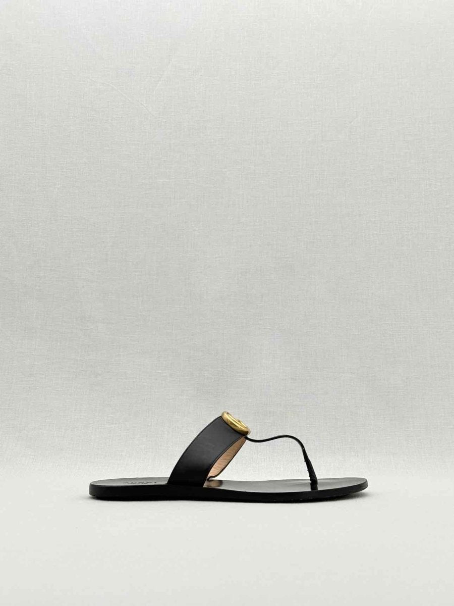 Pre - loved GUCCI GG Black Size EU 37.5 Flats at Reems Closet